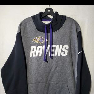 Nike Ravens Gray and Black Hoodie